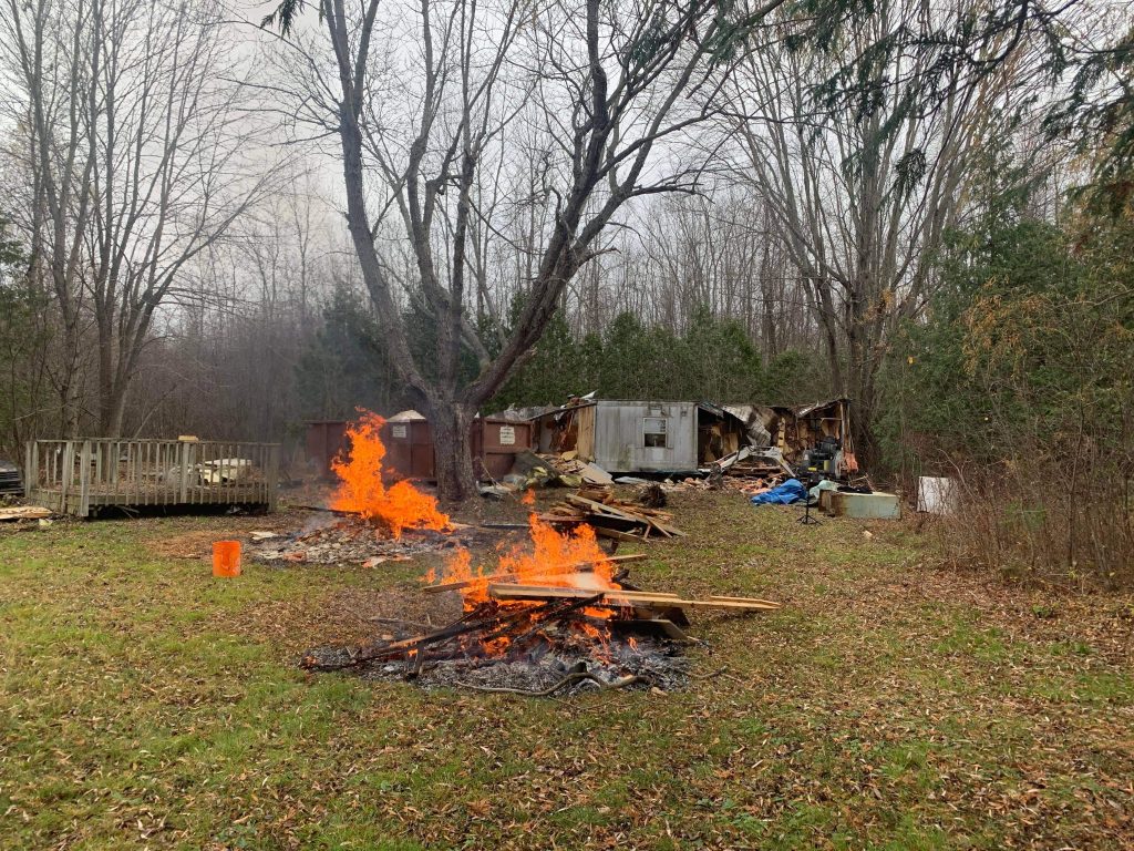 Waterfront tiny cabin preconstruction phase
