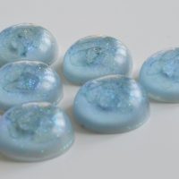 diy sparkly blue epoxy resin magnet
