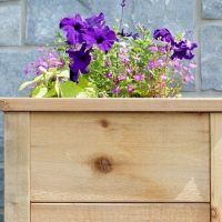 how to built a cedar planter with rouch cut lumber