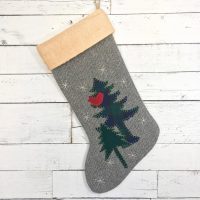 woodland christmas stocking