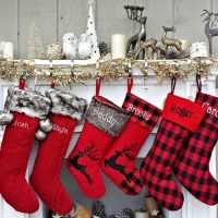 woodland christmas stocking