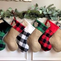 woodland christmas stocking